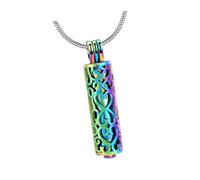 Générique Collier Urne Funéraire, Pendentif Commémoratif en Acier Inoxydable, Bijou Créatif, Contenant à Cendres pour Un Anniversaire Ou Une Fête de Thanksgivin