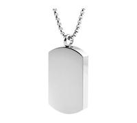 Générique Collier Urne Personnalisé pour Acier Inoxydable, Gravure Photo Chien Chat Nom, Bijoux de Crémation pour Femmes Hommes avec Trousse d'entonnoir (Silver)