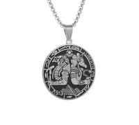 Générique Collier vintage de Twin Wolf Guard pour hommes et femmes, bijoux d’animaux, accessoire cadeau