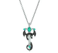 Générique Collier Vintage Man Dragon - Pendentif Légendaire En Acier Inoxydable, Style Chinois, Couleurs Argentées/Or/Noir | Bijou Masculin, Idée Cadeau Pour Les, Les Adolescents Et Les Adultes