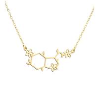Générique Colliers à molécules d’hormones pour femmes Agent polygonal chimique Facteur du bonheur Pendentif à la sérotonine Déclaration de bijoux cadeau