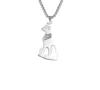 Générique Colliers bastet de chat de la déesse égyptienne pour hommes Collier ras-du-cou animal de l’Égypte ancienne Boîte à cades de bijoux