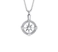 Générique Colliers d’urne boussole pour hommes, collier pendentif d’urne de crémation avec entonnoir gratuit, cadeaux souvenirs commémoratifs