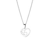 Générique Colliers de charmes en forme de cœur d’amour, ensembles de femmes et filles, boucles d’oreilles en forme de cœur à vagues de mariage cadeaux