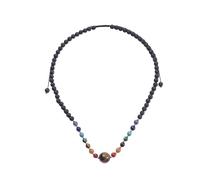 Générique Colliers En Cristal Des 7 Chakras,Pierres Précieuses de,Collier Ras Du Cou En Pierre de Lave,Collier de Perles pour Femmes et Hommes,Diffuseur D'Huiles Essentielles,Cristaux Énergétiques