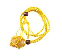 Générique Colliers En Cristal pour Femmes et Hommes, Pendentif En Pierre Naturelle Citrine Tissé À La Main, Corde Réglable, Filet De Poche, Pendentif En Pierre Précieuse, Bijoux Cadeaux pour Elle