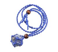 Générique Colliers En Cristal pour Femmes et Hommes, Pendentif En Pierre Naturelle De Sodalite Tissé À La Main, Corde Réglable, Filet De Poche, Pendentif En Pierre Précieuse, Bijoux Cadeaux pour Elle