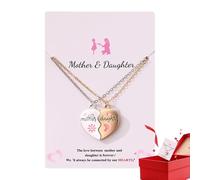 Générique Colliers Mère Fille | Cœurs Magnétiques Assortis | Bijou Filiale Affectueux,Cadeau pour Anniversaire Femme, Fête, Sœur, Tenue Quotidienne
