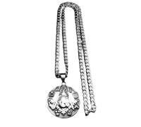 Générique Colliers pendentifs vintage maçonniques à symboles maçonniques pour hommes, colliers de chaîne masculine motards pour hommes, cadeaux de bijoux