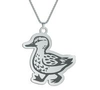 Générique Colliers pour femmes, collier Dersign Duck Pendentif en quille Collier collier ras-du-cou pour hommes Femmes Bijoux personnalisés Punk