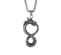 Générique Colliers pour femmes, collier dragon viking nordique pour hommes, collier vintage auto-dévoreur d’auto-dévoreur Viking Ouroboros, collier pendentif Hip Hop
