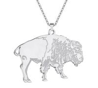 Générique Colliers pour femmes, collier pendentif de bisons géants des Grandes Plaines, bijoux pour hommes et animaux collier