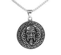 Générique Colliers pour femmes, collier pendentif viking rétro classique Odin collier collier chevalier homme masque héros Accessoires pendentifs rock punk