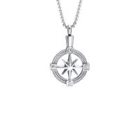 Générique Colliers pour femmes, colliers d’urne boussole pour hommes, collier pendentif d’urne de crémation avec entonnoir gratuit, cadeaux de bijoux souvenirs