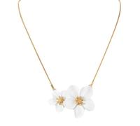 Générique Colliers pour femmes, élégants colliers élégants à deux fleurs pour femmes, bijoux colliers adaptés aux mariages de fête