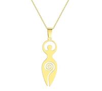 Générique Colliers pour femmes, pendentif de déesse spirale pour femmes, talisman d’amulette wiccane, bijoux de joaillerie, collier païen mystique