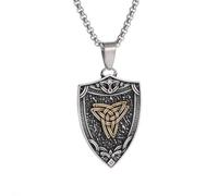 Générique Colliers pour femmes, style Trinity nœud celtique avec bouclier Pendentif nœud de sorcière collier hommes, femmes irlandaises amulette