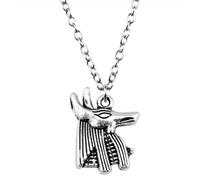 Générique Colliers pour hommes,2 couleurs : 21x16mm Dieu de la mort de l’Égypte ancienne Pendentif pendentif Anu ijoux pour femmes