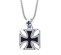 Générique Colliers pour hommes,Collier classique de pendentif croix de chevalier templier pour hommes femmes collier rétro simple croix bijoux cadeau