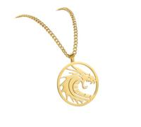 Générique Colliers ronds vintage de dragons pour hommes Mascottes Bijoux Totem, chaînes de cou Cadeaux