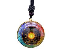 Générique Colliers Support Bijoux Natural Chips Epoxy Resin Handmade Necklace Étui Nettoyeur Bijoux (Purple, One Size)