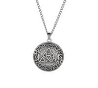 Générique Colliers vintage en nœud celtique collier pendentif triquetra nœud Trinity bijoux anmulettes religieuses cadeaux de chance pour l’homme
