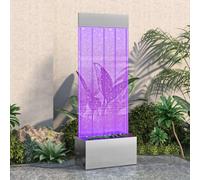 Générique Colonne à Bulles avec LED RVB INOX et Acrylique 110 cm,Maison & Jardin,Décorations,Fontaines & bassins,Fontaines & Cascades,Transparent,11.6 KG,151400