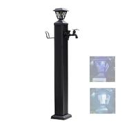 Générique Colonne d'eau Solaire d'extérieur à LED, Robinet de Jardin autoportant avec Support de Tuyau, Robinet décoratif pour aménagement paysager, Colonne d'arrosage antigel (45 po)