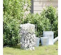 Générique Colonne Gabion Argent 25 x 25 x 50 cm Acier Inoxydable,Maison & Jardin, Pelouses & Jardins, Arrosage & Irrigation, Argent (Poids 2.6KG)