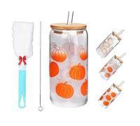 Générique Color Changing Christmas Cup, Cute Glass Reusable Travel Mug for Iced Coffee Cold Water, Party Decorations Xmas Women Mom Her (#B,500 ml)