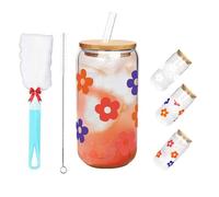 Générique Color Changing Christmas Cup, Cute Glass Reusable Travel Mug for Iced Coffee Cold Water, Party Decorations Xmas Women Mom Her (#C,350 ml)