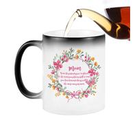 Générique Color Changing Coffee Mug - 300ml Magic Mugs For Mom, Funny Ceramic Tea Cup From Daughter Son, Mother's Day Decorative Novelty Present | Black To White Thermal