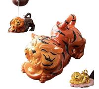 Générique Color Changing Cute Resin Tiger Tea Pets, Tiger Statue Desk Ornament Pet, Feng Shui Kung Fu Tea Ceremony Figurine for Shelf Home Office,Kitchen,Sculpture Gifts