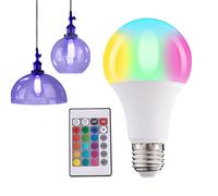 Générique Color Changing Light Bulb, 5W Smart RGB LED Bulb with Remote Control, 6cm/2.36 in 4.72/12cm 2.6cm/1inches Dimmable Multicolor Light Bulbs for Bar, Party, Wedding, Home Decoration PVC