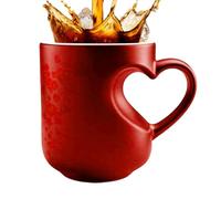 Générique Color Changing Mug, Ceramic Coffee Mug, 325ml Heart Shape Tea Cup | Ceramic Funny Coffee Mugs with Handle for Couples Break Travel Party Evening Morning Work Kitchen Home