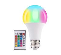 Générique Color Changing Smart LED Bulb | E27 5W RGB Light Bulb With Remote Control | Dimmable Multi-Color LED Bulb For Birthday Parties, Mood Lighting & Home Decor | Smart Lighting Solution