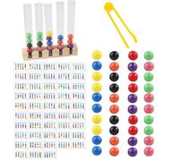Générique Color Matching Toy - ABS, Educational Toy Creative Sorting Game Design | -Inspired Fine Motor Skill Builder, Wooden Clip Beads Activity Set for, Preschoolers, Daycare