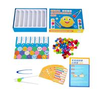 Générique Color Matching Toy, Toddler Stacking Sorter, Educational Color Sorting Set, 10.08x7.28x2.56 inches Compact Design, Home Use for Preschool, Nursery and School Learning Activity