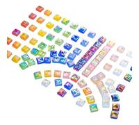 Générique Color Shift Tile Bundle, Craft Glass Mosaic Kit, Multi Shade Art Supply Pack, Reflective Tile Collection Creative, Artistic Layout Design Set, Handmade Decor Jewelry Making Use