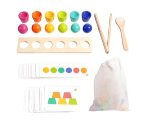 Générique Color Sorting | Cup and Ball Learning Activities | Clip Bead Fine Motor Sorting Set | for Boys Girls Ages 3+ Home Nursery Preschool Birthday Party Family