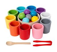 Générique Color Sorting Cups, Educational Wooden Game for Kids, Early Learning and Preschool Activities, Math and Sensory Training Games for Kids, Boys, Girls