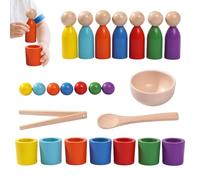 Générique Color Sorting Toys - Educational Preschool Toy, Color Sorting Cups with Matching Counting Tools, Learning Set, Early Development Kits for Kids Boys Girls Home Nursery Kindergarten