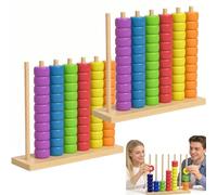 Générique Color Stack Game, Color Stack Challenge, Fast Competitive Pattern Matching Ring Stacking Puzzle Tabletop Brain Teaser for Family Games Night (2Sets)