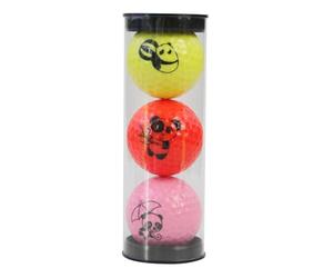 Générique Colored Golf Ball, Conspicuous Novelty Golf Ball 3pcs, 42mm/1.65in Portable Creative Golfs Accessory for Outdoor Backyard Games, Golfers, Men, Women, Kids Synthetic Rubber+