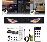 Générique Colorful Eye Lamp Soft Screen for Car Windows, DIY Car Dynamic LED Smart Colorful Eye Lamp Soft Screen, Led Eyes for Car Window (4.7 * 23.4in)