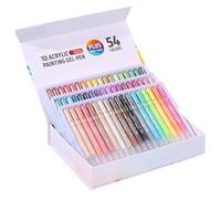 Générique Colorful Paint Pens - 1.0mm Gel Markers | 12 Pack Acrylic Pens with Fine Tip, Premium Ink Acrylic Pen with Scrapbook Coloring, Journaling Art Supplies, Drawing Marker for DIY Crafts