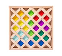 Générique Colorful Play Bricks - Early Education Blocks for | Safe ABS Material with Rounded Corners, Fun Building Pieces, Group Activity Toys, School Party Essentials, Car Trip Entertainment