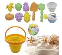 Générique Colorful Sand Toys, Travel Sands Play Molds, 12 Piece Set with Durable, Fun Beach Toys, Sand Mold Set with Easy Grip, Kids Toy for Outdoor Playground Vacation Pool and Camping