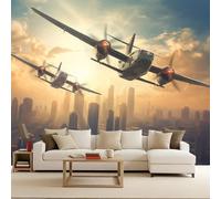 Générique Combattant Papiers peints, 3D Style Technologique Salon Wallpaper, étanche Mat épaissi Photo Murale, Chambre Intissé Papier Peint Photo, Mur de fond TV lmage Muraux Poster 300 x 210 CM