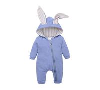 Générique Combinaison à Oreilles Lapin Pâques Bébé Unisexe - Grenouillères de Printemps et d'automne pour bébé, Taille 0-24 Mois, Idéal pour Photoshoot, Fête, Cadeau de Printemps et d'automne